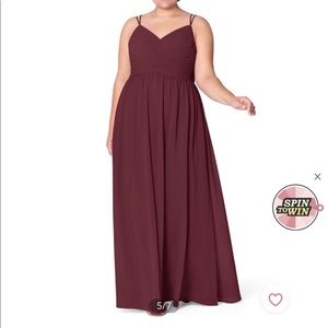 Azazie Bridesmaid Dress Blake Cabernet